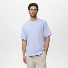 MANGO - Camiseta Hombre de Algodón