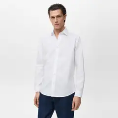 MANGO - Camisa Hombre Manga larga Regular fit de Algodón