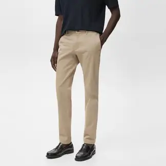 MANGO - Pantalón Chino Hombre Slim de Algodón