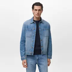 MANGO - Chaqueta de jean Hombre Denim Slim