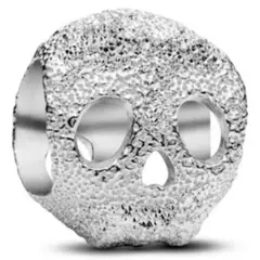 PANDORA - Mini Charm Calavera Con Textura Plata Esterlina