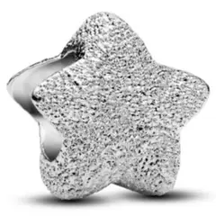 PANDORA - Mini Charm Estrella Con Textura Plateado Plata Esterlina