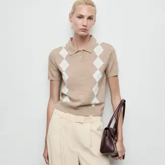 MANGO - Saco Mujer con Estampado