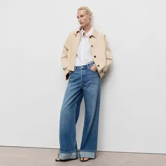MANGO - Camisa Mujer Manga larga de Algodón