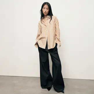 MANGO - Camisa Mujer de Rayas Manga larga