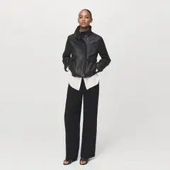 MANGO - Pantalón Recto Mujer Tiro medio