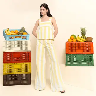 SYBILLA - Jean Wide leg Mujer Tiro medio