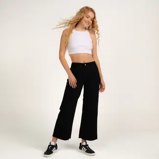 SYBILLA - Jean Culotte Mujer Tiro alto Denim