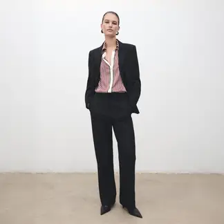 MANGO - Camisa Mujer de Rayas Manga larga