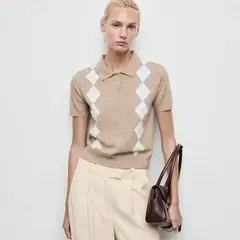 MANGO - Saco Mujer con Estampado