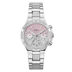 GUESS - Reloj Mujer Harlow. Reloj Acero Inoxidable Plateado GW0950L1