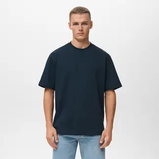 MANGO - Camiseta Hombre de Algodón