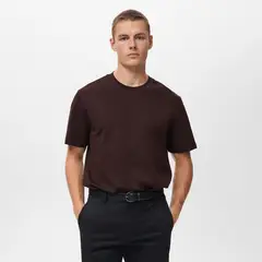 MANGO - Camiseta Hombre Manga corta de Algodón