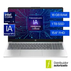 HP - Laptop 15-fd1057la, Intel Core Ultra 5, 16 GB, 1 TB SSD, 15.6, FHD Windows 11 Home