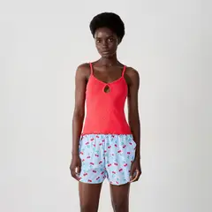 ETAM - Camiseta de pijama para Mujer Sin mangas de Algodón