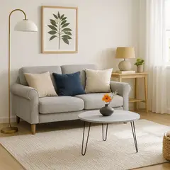 DKO DESIGN - Mesa de Centro Atelier Color Gris ¿ Diseño Moderno 33×60×60 cm