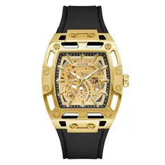 GUESS - Reloj Hombre Phoenix. Reloj Silicona Negro GW0980G2