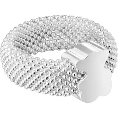 TOUS - Anillo de plata motivo oso 10 mm Icon Mesh