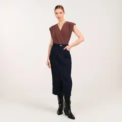 BASEMENT - Falda Midi Mujer