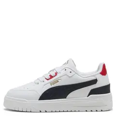 PUMA - Tenis moda Shuffle Downtown Low Jr Niño Blancos