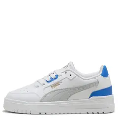 PUMA - Tenis moda Shuffle Downtown Low Jr Niño Blancos