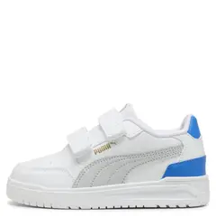PUMA - Tenis moda Shuffle Downtown Low V Ps Niño Blancos