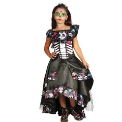 CACHIVACHES - Disfraz para Niña Catrina Fantasía Terror