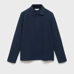 MANGO - Camiseta polo Para Niño Con cuello Manga larga de Algodón