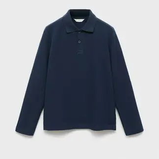 MANGO - Camiseta polo Para Niño Con cuello Manga larga de Algodón