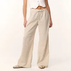 SYBILLA - Pantalón Wide leg Mujer Tiro alto de Rayas