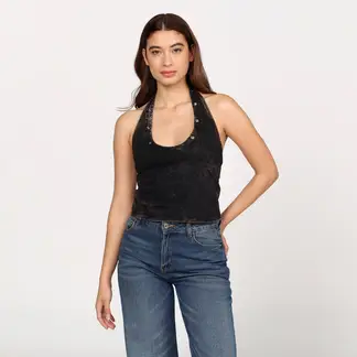 SYBILLA - Top Mujer Ojalillo Sin mangas Poliéster