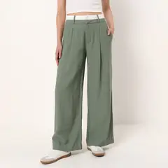 SYBILLA - Pantalón Recto Mujer Tiro alto