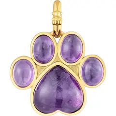 TOUS - Dije huella con baño de oro de 18 kt sobre plata y amatista Medallions