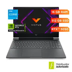HP - Laptop Gaming Victus 15-Fa2700La Intel Core I5 16 Gb Gpu Móvil Nvidia® Geforce Rtx¿ 3050 (Gddr6 De 6 Gb Dedicada) 512 Gb Ssd 15.6 Fhd Windows 11 Home