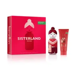 BENETTON - Set de Perfume Mujer Incluye Sisterland Red Rose Eau de toilette +Body Lotion 75ml