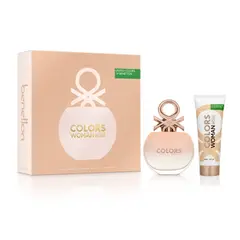 BENETTON - Set de Perfume Mujer Incluye Colors Rose Eau de toilette 80ml + Body Lotion 75ml