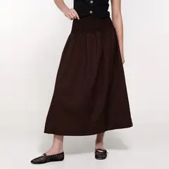 UNIVERSITY CLUB - Falda Midi Mujer De Algodón