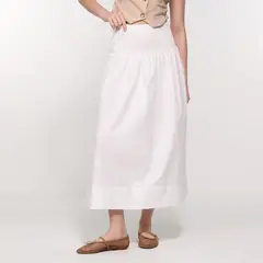 UNIVERSITY CLUB - Falda Midi Mujer De Algodón