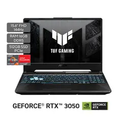 ASUS - Portátil TUF Gaming A15 | AMD Ryzen¿ 7 | GeForce RTX¿ 3050 |DDR5 16GB| 512GB SSD de almacenamiento | Windows 11 |15.6 Pulgadas |FA506NCG-HN186W | Computador portátil Gamer