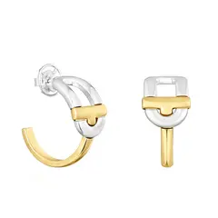 TOUS - Aretes de aro bicolor MANIFESTO