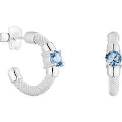 TOUS - Aretes aro de plata y espinela creada en laboratorio Mesh LGG