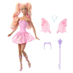 BARBIE - Figura de Muñeca Barbie: Hada Colores Mágicos