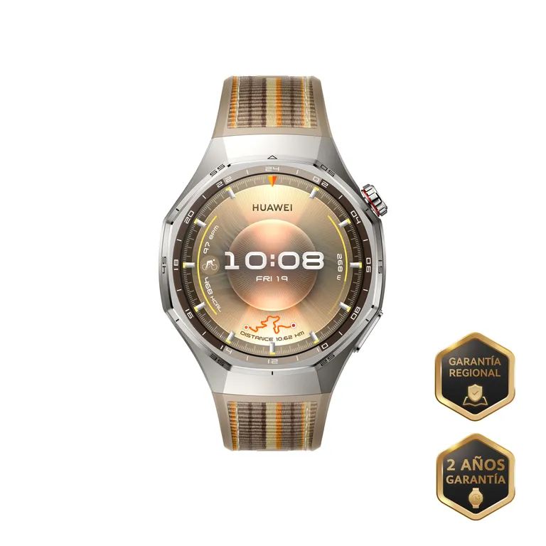 Smartwatch GT 6 Pro 46MM Café | 5 ATM, IP68, IP69 resistencia al agua | pantalla AMOLED táctil a color | Correa de Cumpuesto Sintético 1,47 mm