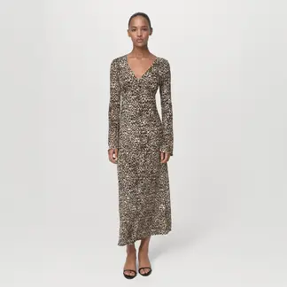 MANGO - Vestido Mujer Medio Casual con Estampado