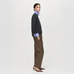 MANGO - Pantalón Recto Mujer Tiro medio