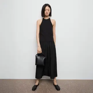 MANGO - Falda Maxi Mujer de Algodón