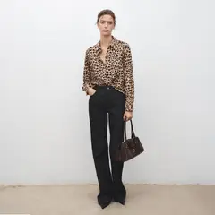 MANGO - Camiseta Mujer de Rayas Manga larga