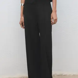 MANGO - Pantalón Recto Mujer Tiro medio