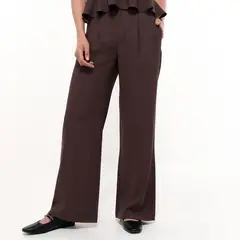 BASEMENT - Pantalón Recto Mujer Tiro alto