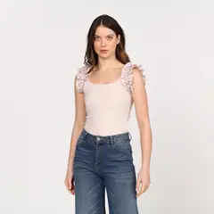 BASEMENT - Blusa Mujer con Boleros Sin mangas